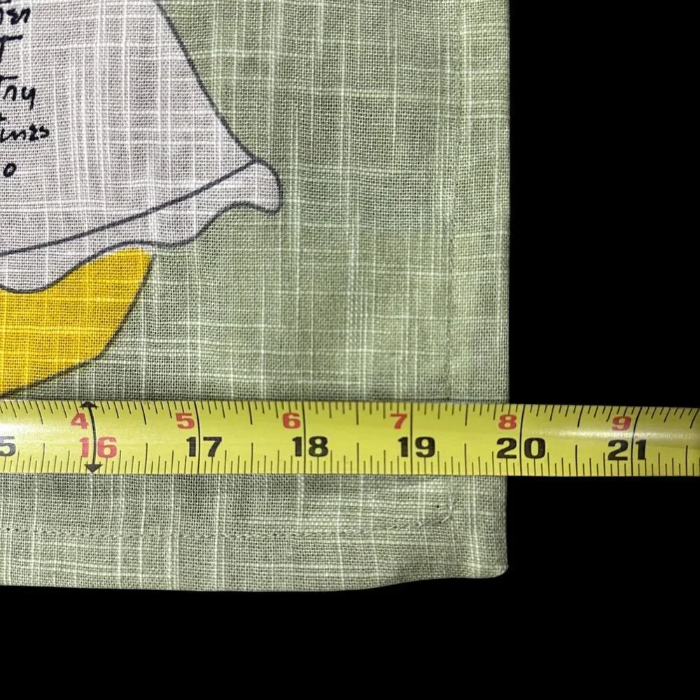Crate and Barrel Vera Neumann Apple Pie Recipe Dish Hand Towel Green Retro